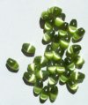 30 6x4mm Olive Fiber Optic Oval Beads